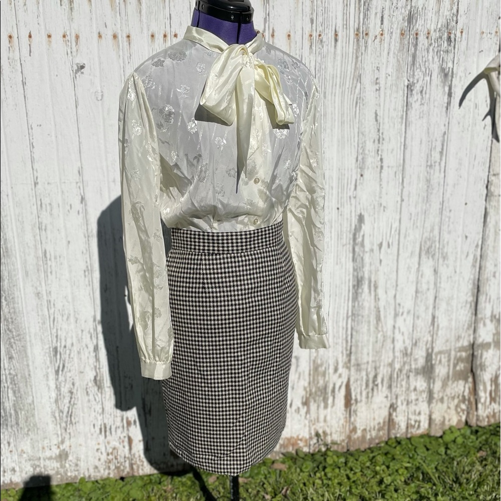 Houndstooth Sisley Pencil Skirt